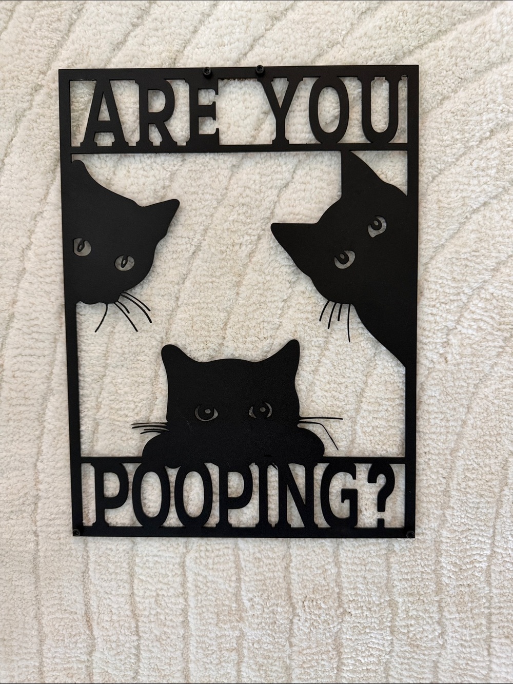 Metal wall sign